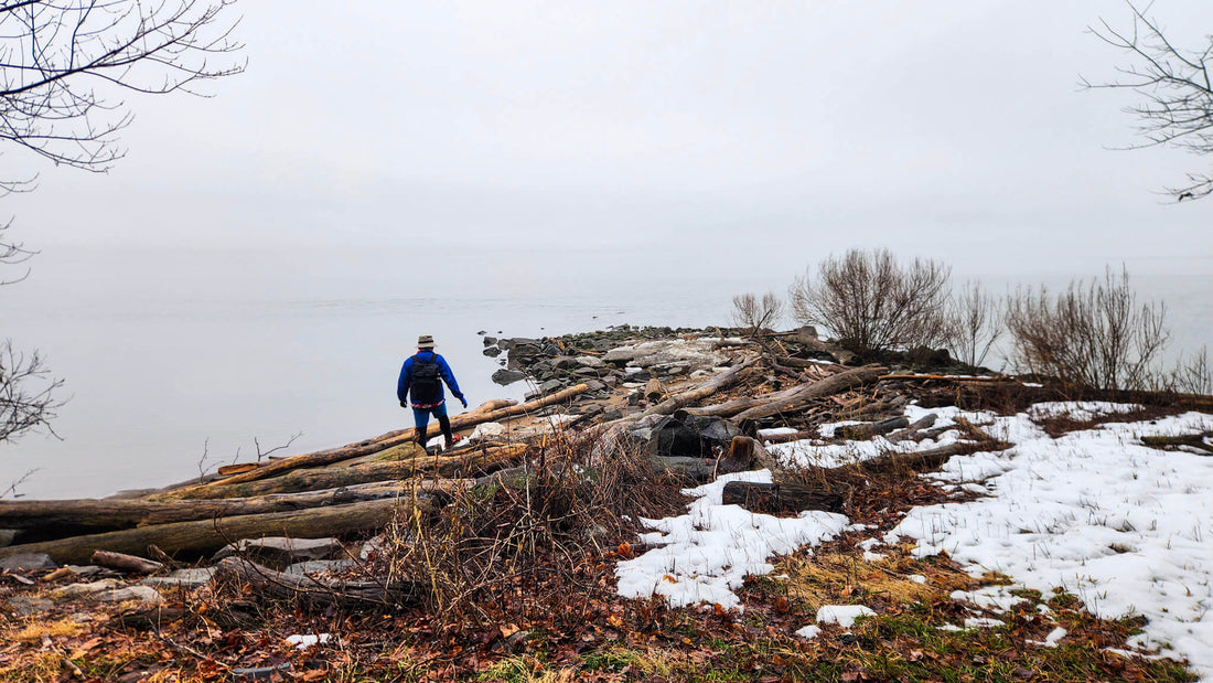 Winter Group Hike at Shore Trail in Alpine NJ