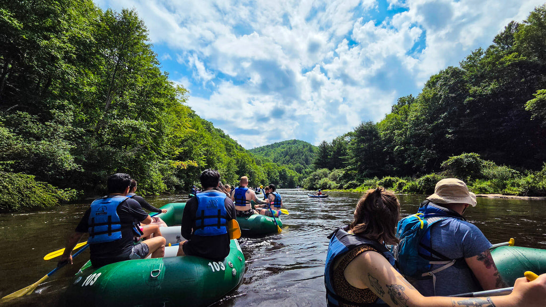 Summer Whitewater Rafting Group Adventure